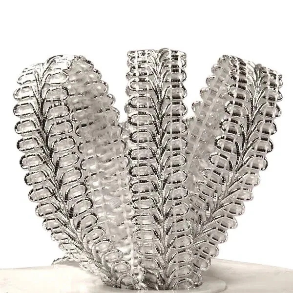 Carrete de 10 yardas 5/8" Gimp Braid Trim color plata metálico Foto 1 de 1