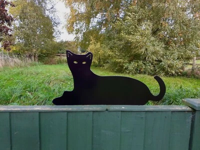 Metal Cat Fence Topper Garden Ornament - part of a collection of Metal Animals - Image 1 of 4