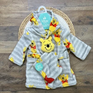 Disney Baby Winnie the Pooh Robe & Lovey Plush Blanket NEW w TAGS 0-12 Months - Picture 1 of 7
