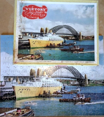 Vintage wooden jigsaw puzzle Victory	P & O Linear Oriana	175	Complete England - Image 1 of 4