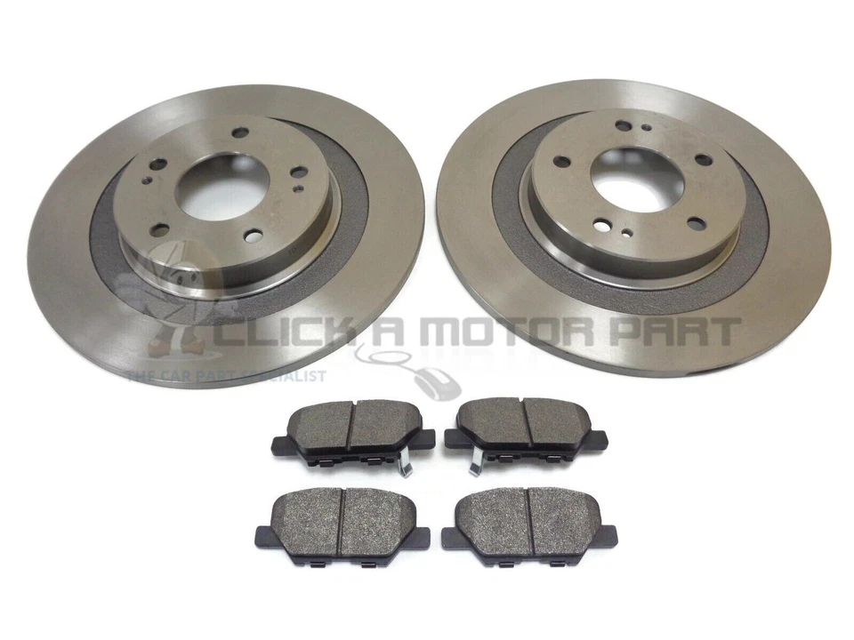 2 discos de freno traseros y pastillas para Mitsubishi ASX 2010-2019 (diapositiva central de verificación 69 mm) Foto 1 de 1