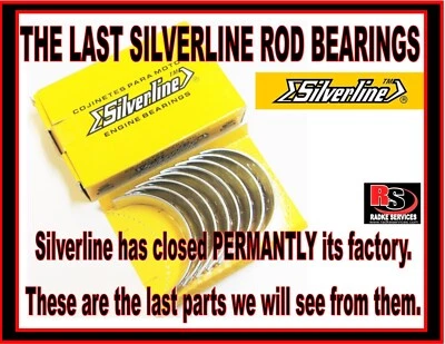 VW Rod Bearing Set 1200cc-1600cc +.040 (1.00mm)  Journal SILVERLINE RADKE SERV - Image 1 of 4