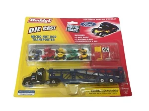 Rare Buddy L Ford Micro Hot Rod Transporter Die Cast Set 5 Micro Hot Rods 2003 - Picture 1 of 6
