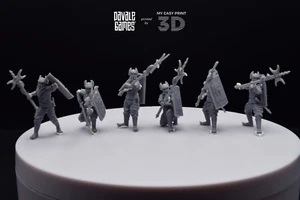 Dragon Army Long Spear Warriors Davale Games 3D Printed With High Quality Resin - Picture 1 of 12