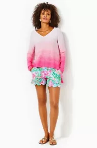 LILLY PULITZER JODY Havana Pink Marled Ombre POPOVER PULLOVER SWEATER Xs $138 - Picture 1 of 5