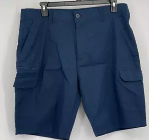 Wearfirst Men's Cargo Short Stretch Micro Rip Soft 10" Inseam Blue Size 40 - Picture 1 of 3