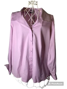 NWT TALBOTS $79 WOMENS BUTTON DOWN LAVENDER DRESS SHIRT 20PETITE - Picture 1 of 5
