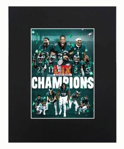 Philadelphia EAGLES 2025 SUPERBOWL LIX CHAMPIONS Druck Poster 8x10 mit Passepartout - Bild 1 von 5