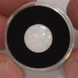 Australian Coober Pedy opal. 12mm Round Calibrated. 2.2ct. Natural solid opal - Bild 1 von 6