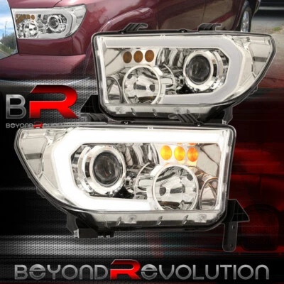 Para 2007-2013 Tundra Sequoia LED DRL Proyector Cabezal Luces Señal Lámpara Set Transparente Foto 1 de 4