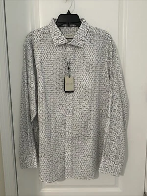 NWT Men’s Bugatchi Cotton Linen Button Down Shirt XXL - Image 1 of 3