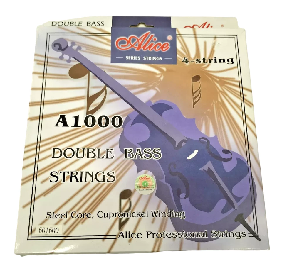 Muta Corde Contrabbasso Steel Core Double Bass String Set 4 Corde Cupronickel - Immagine 1 di 4