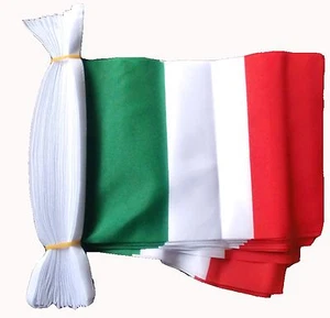 ITALIEN 3 METER WIMPELKETTE 10 FAHNEN Flagge 3M ITALIA ITALIAN TURIN ROM BARI - Bild 1 von 1