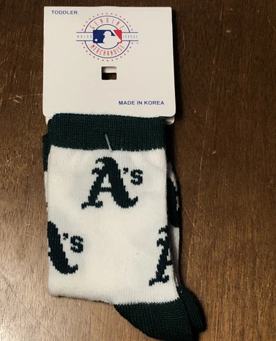 OAKLAND ATHLETICS A’s Official MLB Merchandise Toddler Kid Size 9-24 Month SOCKS Cover