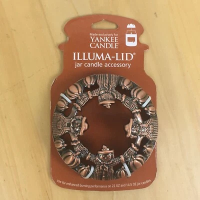 Yankee Candle Scarecrow Illuma Lid Jar Candle Topper #1257146 Fall Halloween - Image 1 of 3
