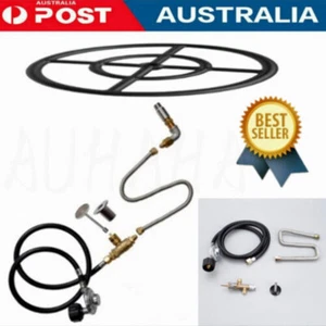12” Propane Gas Fire Pit Stainless Steel Burner Ring Kit with 150K BTU Connector - Picture 1 of 16
