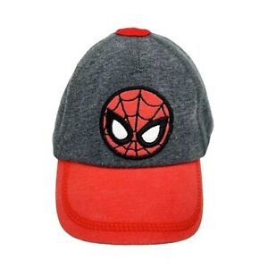 Marvel Boys Gray Red Spiderman Avengers Infant Baseball Cap hat Size 0-12 M new