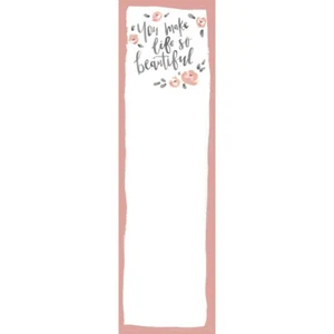 NEW!~NOTEPAD~"You Make Life So Beautiful"~Paper/Tablet/Letter - Picture 1 of 1