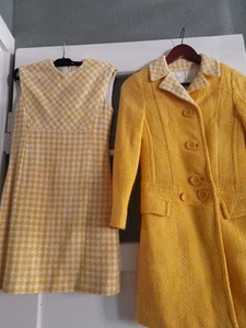 original Vintage 60er Mantel & kleid retro 60s Coat &dress mod xs ARTHUR JAY - Bild 1 von 10