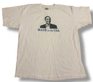 VTG Barack Obama “MADE in the USA” Birth Certificate Shirt Tee Size 2XL America - Picture 1 of 5
