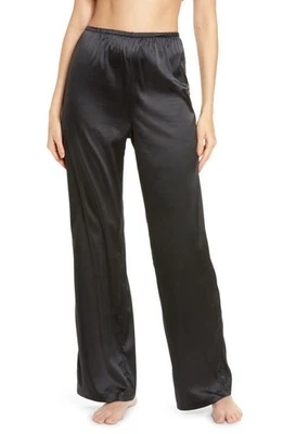 SKIMS Shine Satin Lounge Pants in Onyx at Nordstrom, Size 3 X - Image 1 of 4