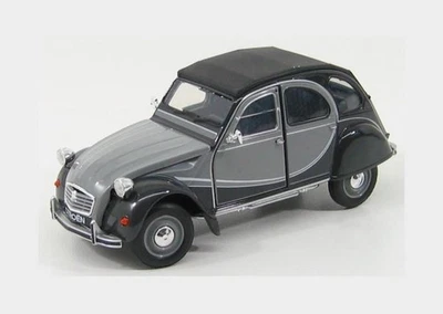 1:24 WELLY Citroen 2Cv Charleston 1982 2 Tone Grey WE24009WGYBK - Immagine 1 di 2