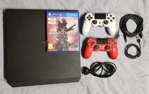 Sony PlayStation 4 PS4 Pro 1TB SSD Black Console Bundle 2x Controller Bloodborne - Picture 1 of 1