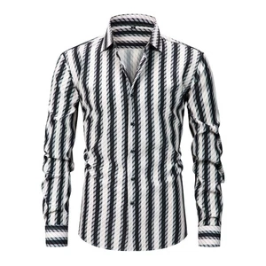 Camisas de vestir para hombre formales mangas largas Vantage informales a rayas suaves Camisas Prendas para el torso - Imagen 1 de 10