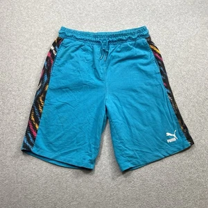 Puma Sweatshorts blau Herren Gr. S sportlich sportlich Zebra Print distressed - Bild 1 von 12
