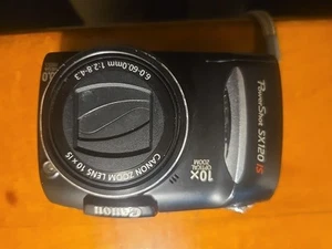 Canon PowerShot SX120 IS PC1431 Black 10.0MP 10X Optical Zoom Digital Camera - Picture 1 of 4