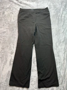 Nicole Miller Womens Sz 6 Dress Pants SLacks Black Pinstripe Bootcut Flare Boho - Picture 1 of 11