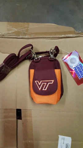 Virginia Tech Hokies Purse Plus Touch Phone  ID Wallet Charm 14 Gift Compact Cover