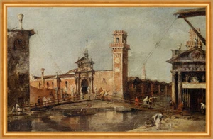 La entrada al arsenal en Venecia Guardi Italia Venecia Brücke B A1 01800 - Imagen 1 de 1