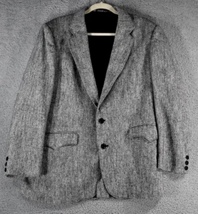 Circle S Vintage Western Blazer Mens Jacket 42R 2-Button Black White - Picture 1 of 19