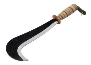 RONCOLA IN ACCIAIO CON MANICO IN CUOIO NUOVO - Foto 1 di 1