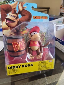 World of Nintendo Donkey Kong Diddy Kong w/ DK Barrel Figure 2023 - Picture 1 of 2