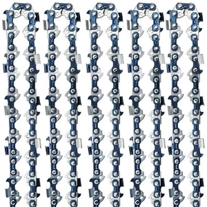 5PCS 12" inch Chainsaw Saw Chain 3/8"LP .043 Gauge 45DL Full Chisel 0.043" 45 DL - Picture 1 of 7