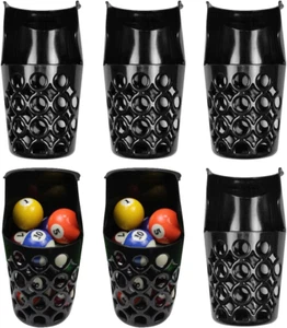 6Pcs Billiard Pockets, Plastic Web Billiard Pockets, Black Billiards Net Bag, He - Picture 1 of 6