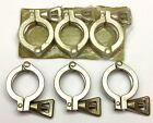 Varian Doerr K175 Stainless Steel 1-3/4" Hinged Clamp (Set Of 6) New Condition