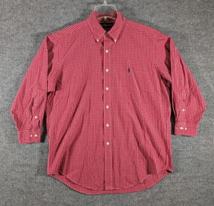 Polo Ralph Lauren Yarmouth Shirt Men's 16 - 32/33 Red Check Button Down Pony XL - Picture 1 of 14