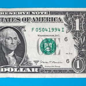 May 4, 1994 / 5 April 1994 (F 05041994 I) BIRTHDAY Note $1 One Dollar Bill - Picture 1 of 4
