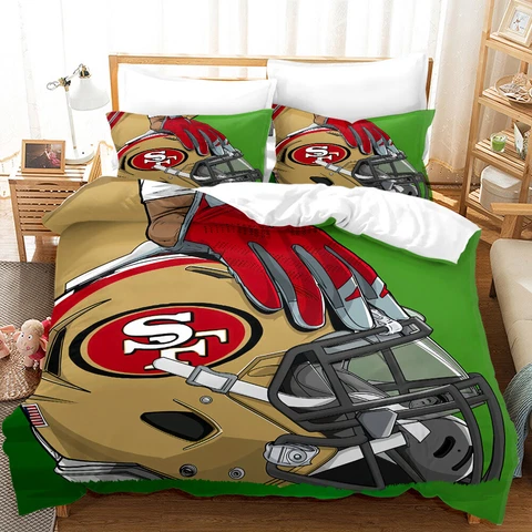 San Francisco 49ers Bedding Set Duvet Cover Quilt Cover 2 Pillowcases US size Cover