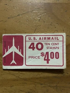 21 Of 40 Booklet U.S. Airmail 10 Cent Stamps Fifty Star Runway 1968 - Picture 1 of 6
