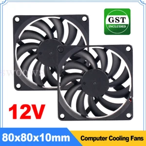 2X 80mm Case Fan Ball Bearing Silent PC Computer Cooling Cooler Fans DC 12V - Picture 1 of 6
