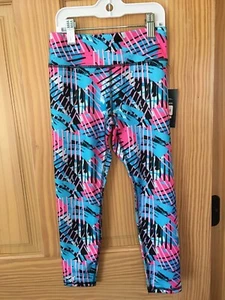 NWT Athletic Works Active Leggings Stripe Print many sizes Girls - Picture 1 of 1