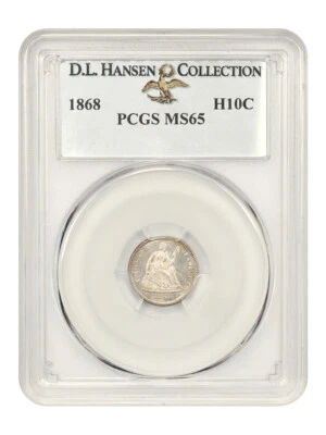 1868 H10C PCGS MS65 ex: D.L. Hansen - Image 1 of 4
