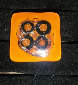 2- JUNGER DESIGNER RING 23. INDUSTRIEGLASFUSION SEHR KLASSE UND SCHICK - Bild 1 von 3