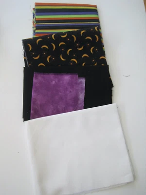Halloween Designer Fabrics Small Cuts New - Image 1 of 4