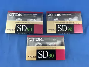 3 audiocassette TDK SD90 nastro vuoto ~ sigillato ~ Giappone ~ tipo II ~ spedizione gratuita - Foto 1 di 8