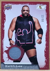2022 UPPER DECK AEW KEITH LEE MAT RED RELIC #D/50 ALL ELITE WRESTLING WWE - Bild 1 von 2